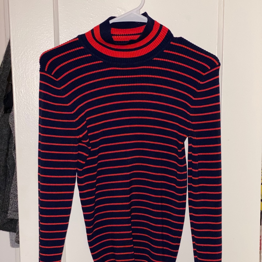 Lost and Found Stripe Turtleneck